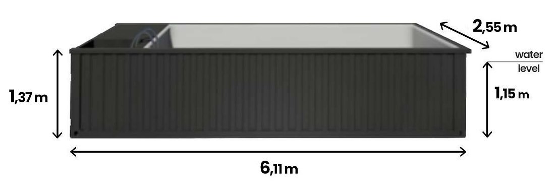 Piscina contenedor 6,2 mx 2,5 m Jet Swim, Sport&Spa - Imagen 5