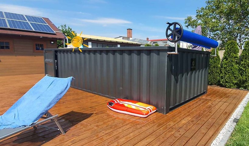 Piscina contenedor 6,2mx 2,5m lista para usar, Paquete Confort - Imagen 2