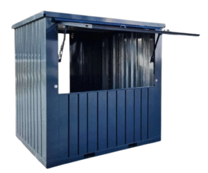 Contenedor de bar con gran solapa de venta – Modular, plegable y personalizable