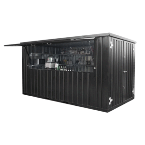 Contenedor de barra extraíble 4 × 2 metros XL Black Ral 9005