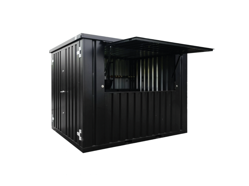 Contenedor de barra extraíble XL 3 x 2 metros RAL 9005