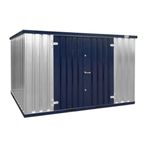 Contenedor desmontable azul acero 3 x 2 metros – con doble puerta