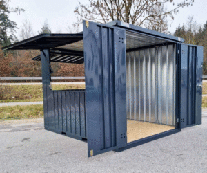 CONTENEDOR DE VENTA DE 4M CON 2 TRAMPILLAS DE VENTA